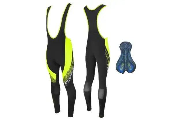 Force F58 pants with braces and insert black-fluo