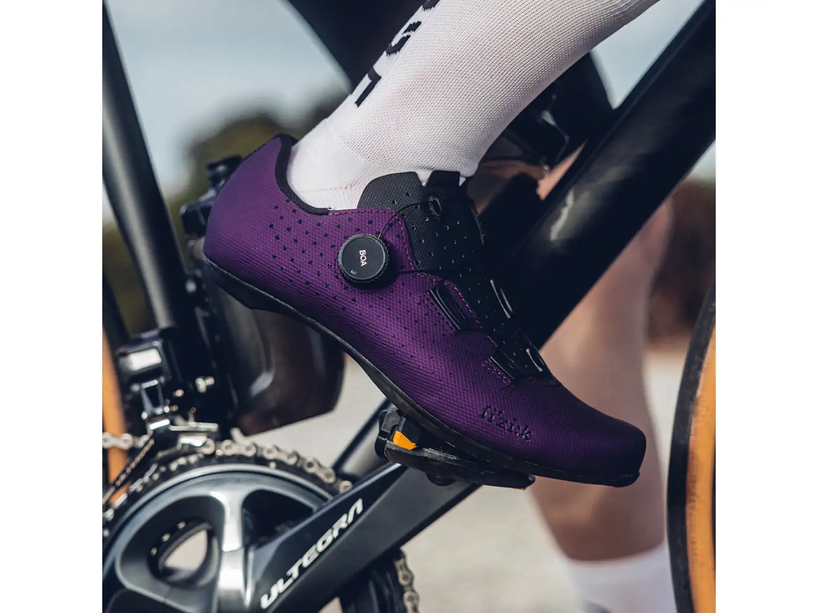 Fizik Tempo Decos Carbon road men's cycling shoes Aubergine/Black