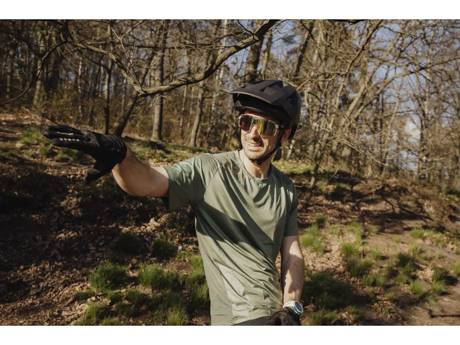 Force MTB Mount men's jersey short sleeve Army