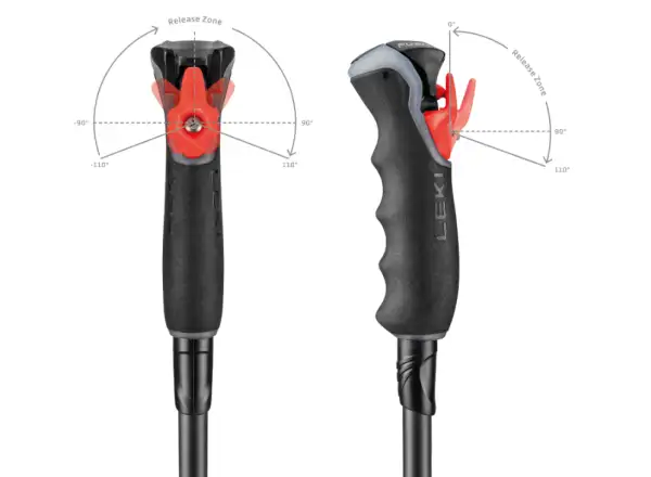 Leki Artena Airfoil 3D downhill poles Black/Dark Anthracite/Rosegold