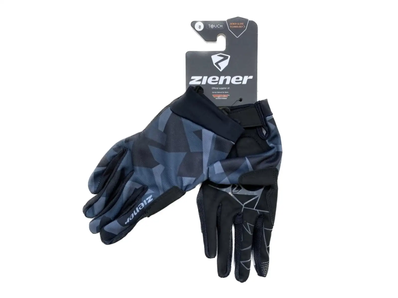 Ziener CNUT Touch men's cycling gloves long Black