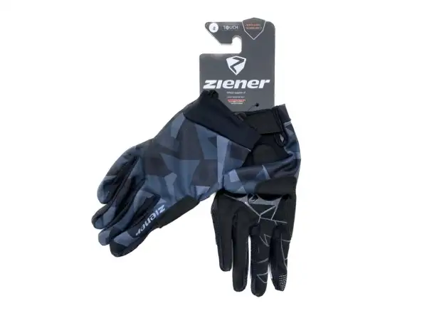 Ziener CNUT Touch men's cycling gloves long Black