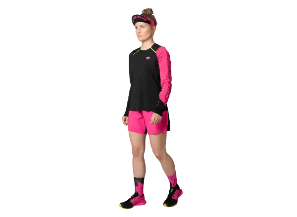 Dynafit DNA women's running shirt long sleeve Pink Glo