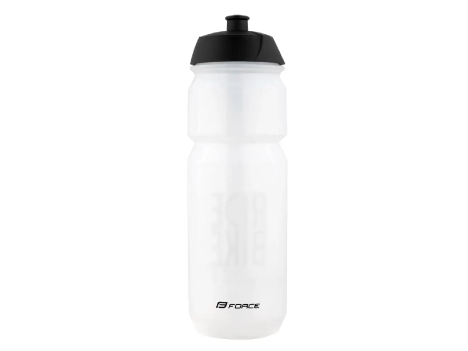 Force Ride Bike cycling bottle 750 ml transparent/black