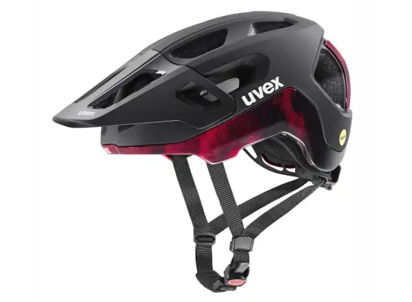 Uvex React MIPS MTB helmet Black/Ruby Red Matt