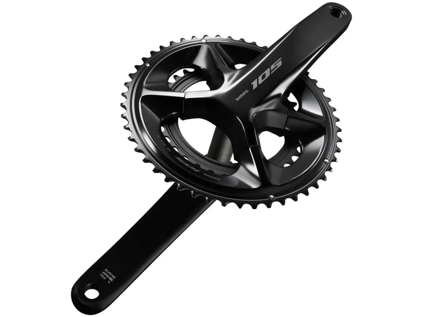 Shimano 105 FC-R7100 2x12sp. road crankset 50x34 teeth black