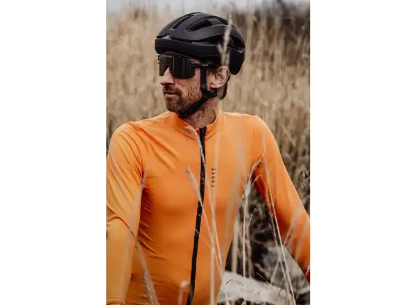 Force Endless cycling jersey long sleeve orange