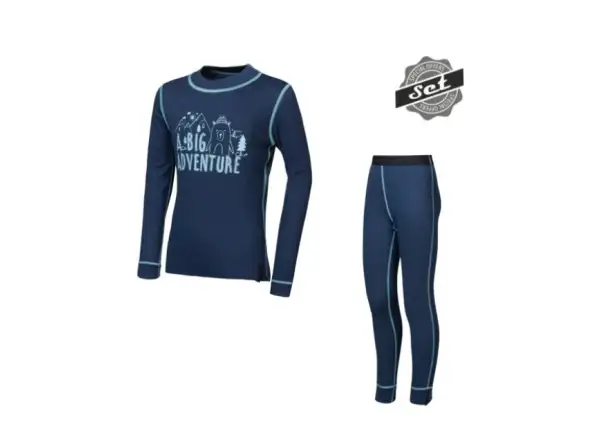 Sensor Double Face Adventure Set kids' base layer Deep Blue