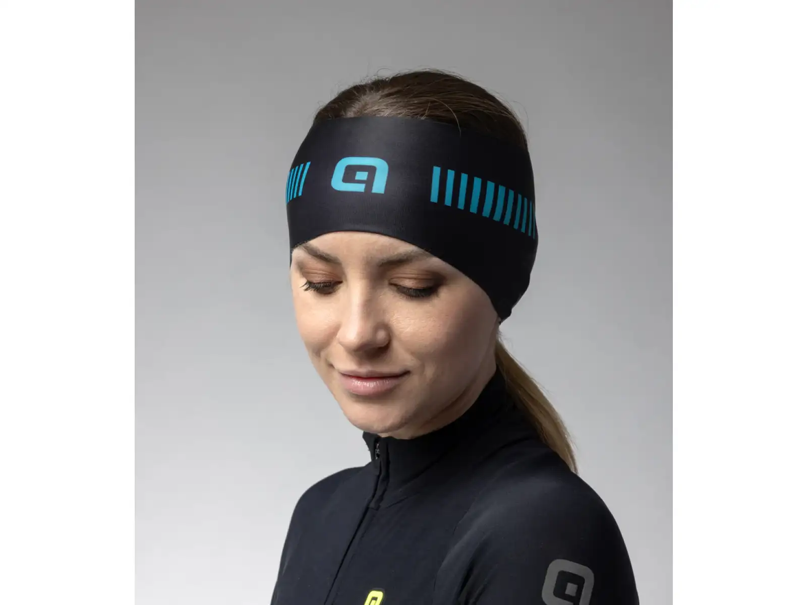 Alé Strada headband Black/Turquoise