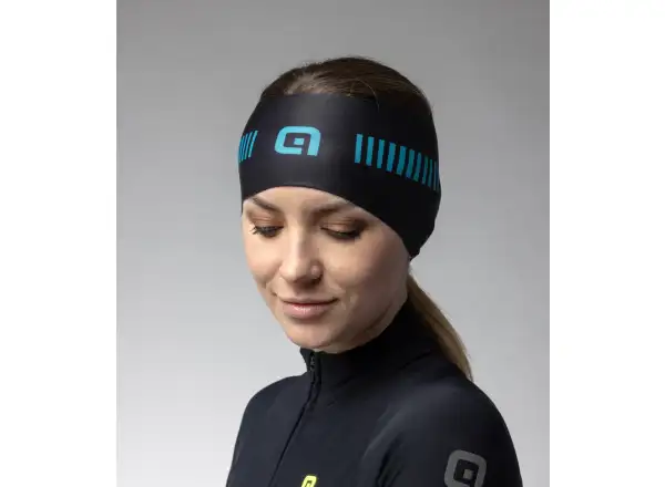 Alé Strada headband Black/Turquoise