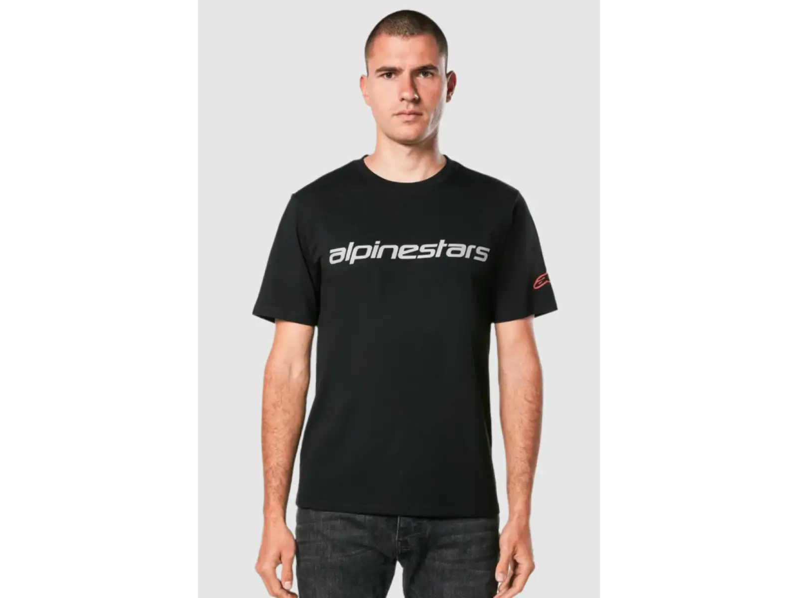Alpinestars Linear Wordmark 2.0 men's T-shirt short sleeve Black/Grey/Red