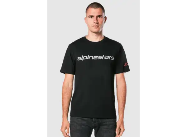 Alpinestars Linear Wordmark 2.0 men's T-shirt short sleeve Black/Grey/Red