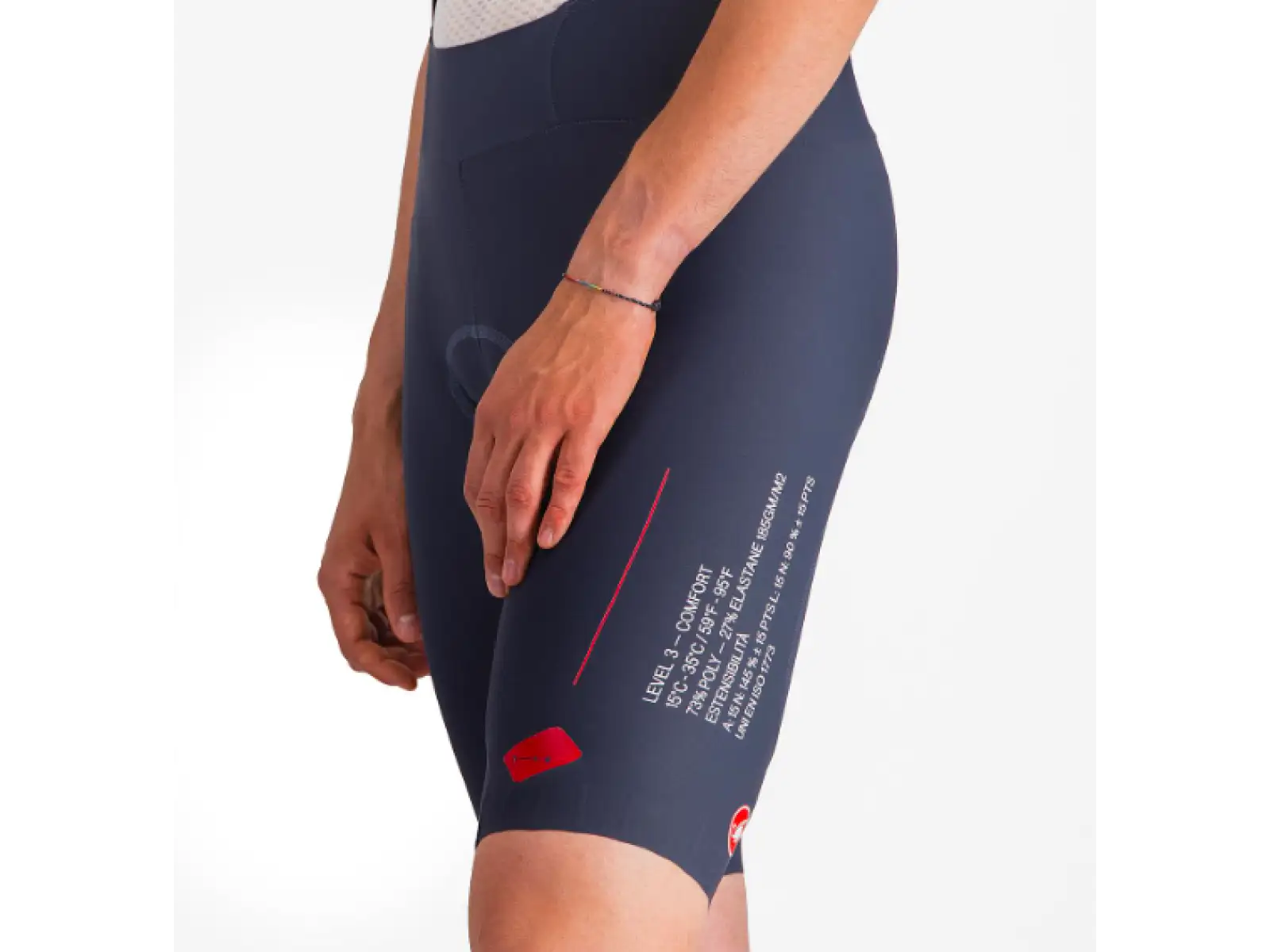 Castelli Espresso R-A/D men's shorts with pad and braces Twilight Blue