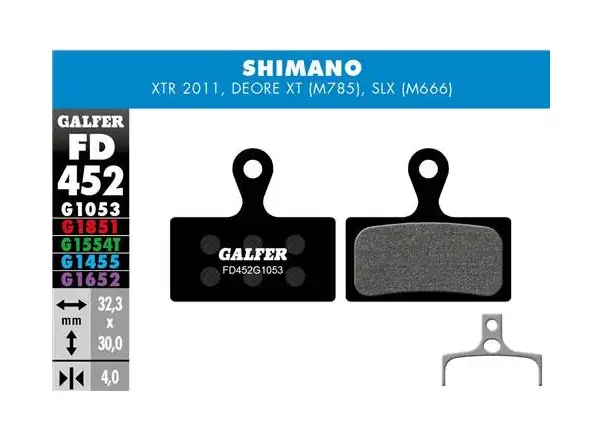 Galfer FD452 Standard G1053 brake pads for Shimano