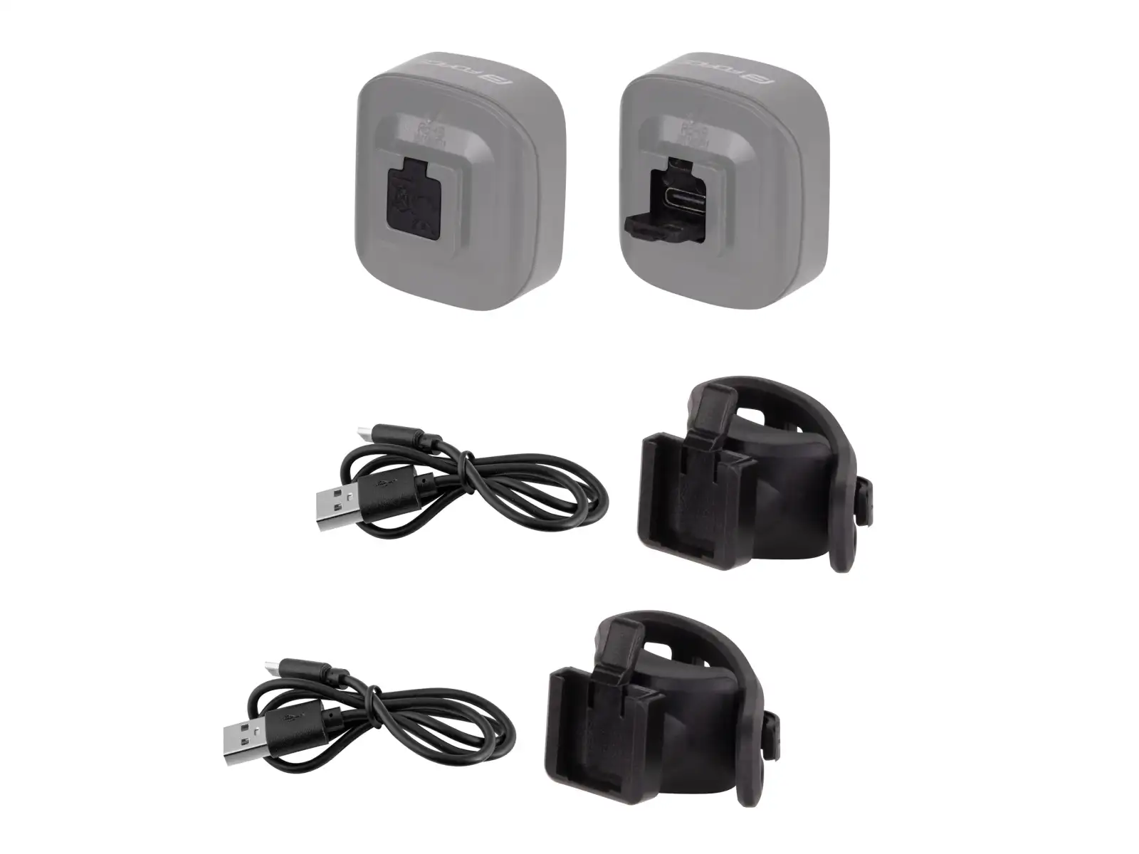 Force Cob 2.0 USB set front and rear flashlights
