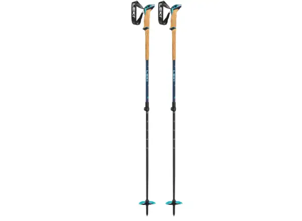 Leki Bernina Lite 2 women's ski touring poles Denim blue/Midnight blue/Mint