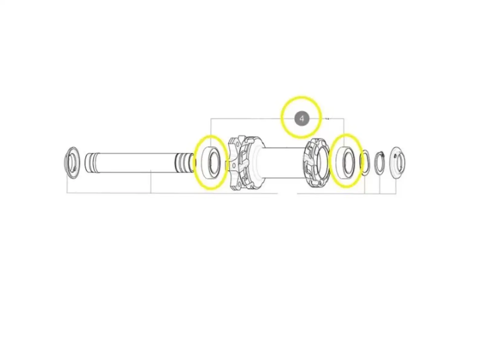 Mavic Bearing Kit for front hub (V2500901)