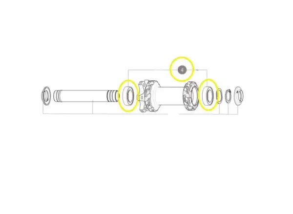 Mavic Bearing Kit for front hub (V2500901)