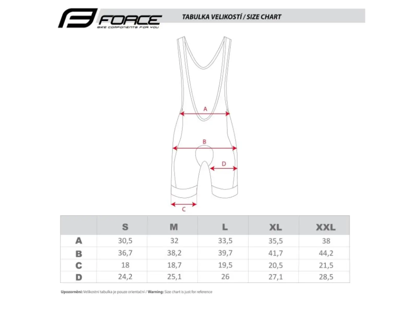 Force Dash men's bib shorts with pad black/grey