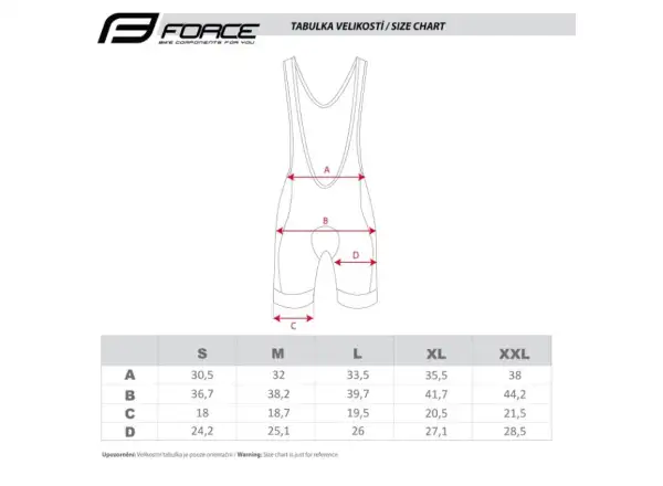 Force Dash men's bib shorts with pad black/grey