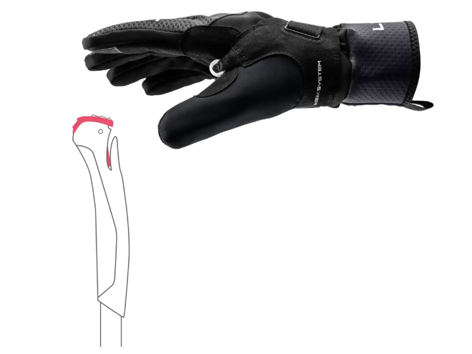 Leki CC Thermo Shark cross-country gloves Black