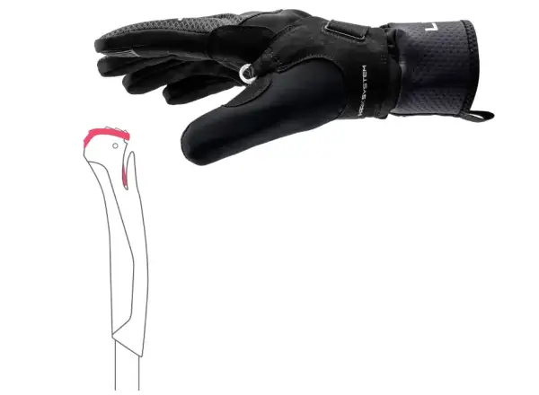 Leki CC Thermo Shark cross-country gloves Black
