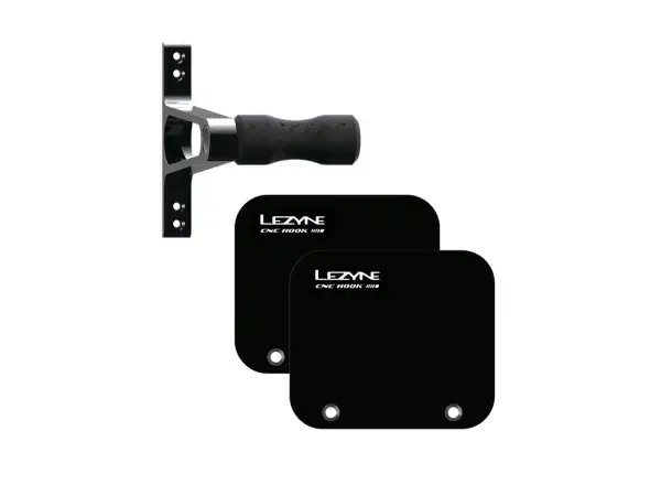 Lezyne CNC Alloy Wheel Hook wall mount black