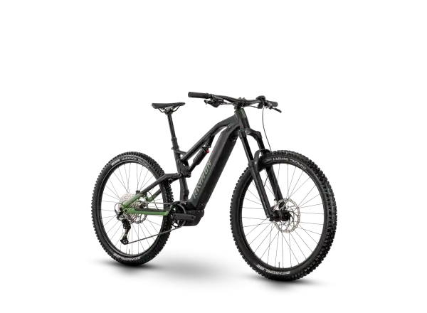 Raymon Trailray 150 full-suspension e-bike black/resedagreen/citron