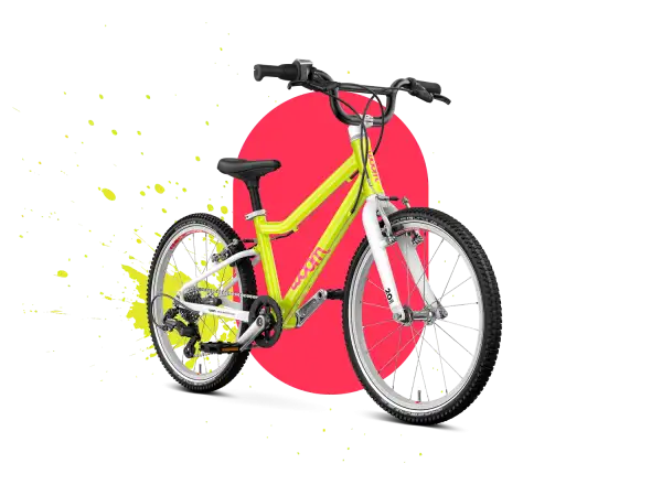 Woom GO 4 kids bike neon lime