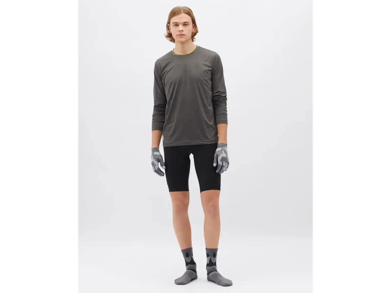 Silvini Casalo men's long sleeve shirt Charcoal/Olive