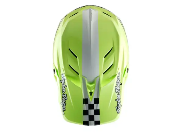 Troy Lee Designs D4 Polyacrylite 50 helmet Navy/Glo Yellow