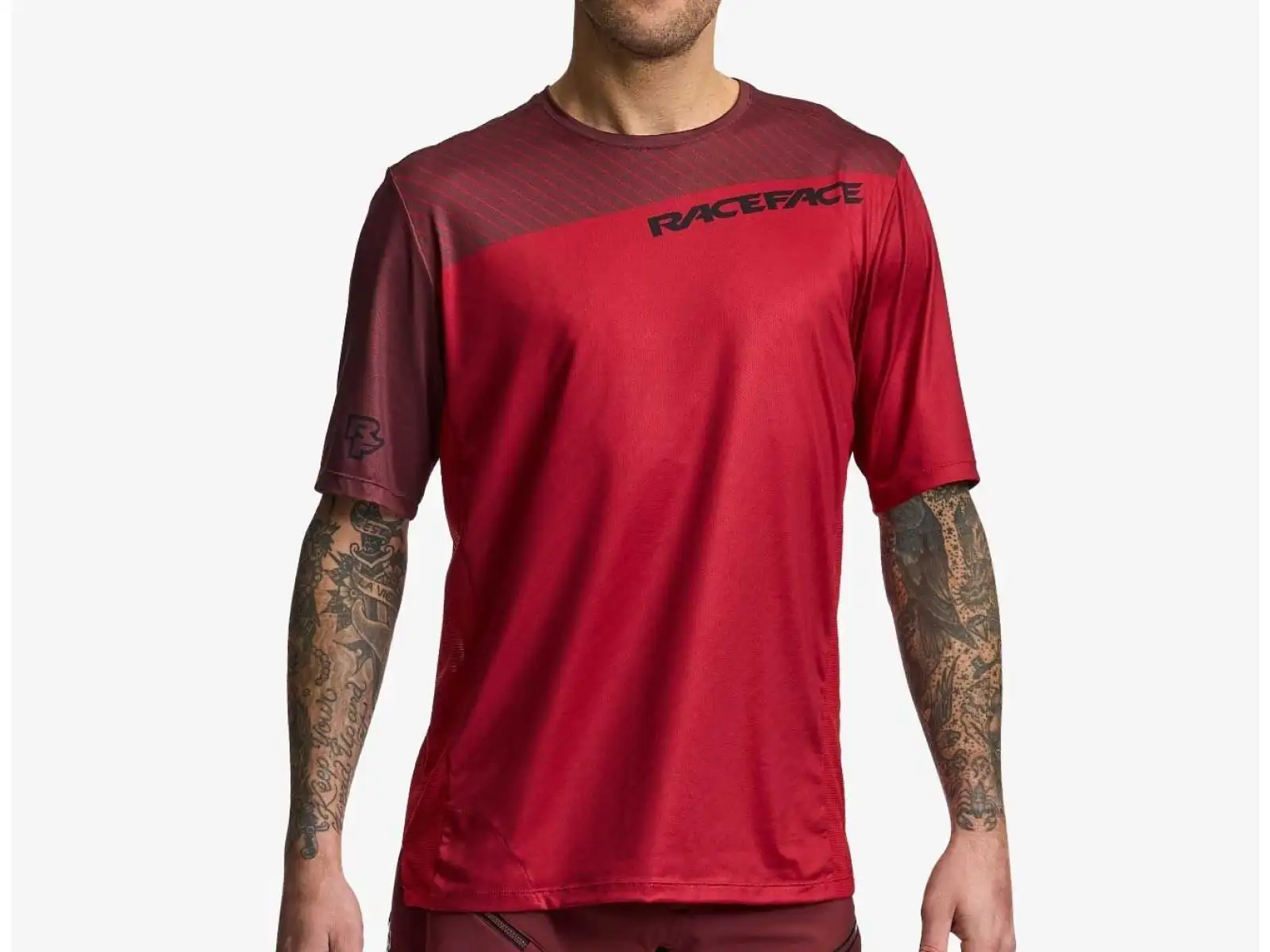 Race Face Indy Men's Short Sleeve Jersey Dark Red