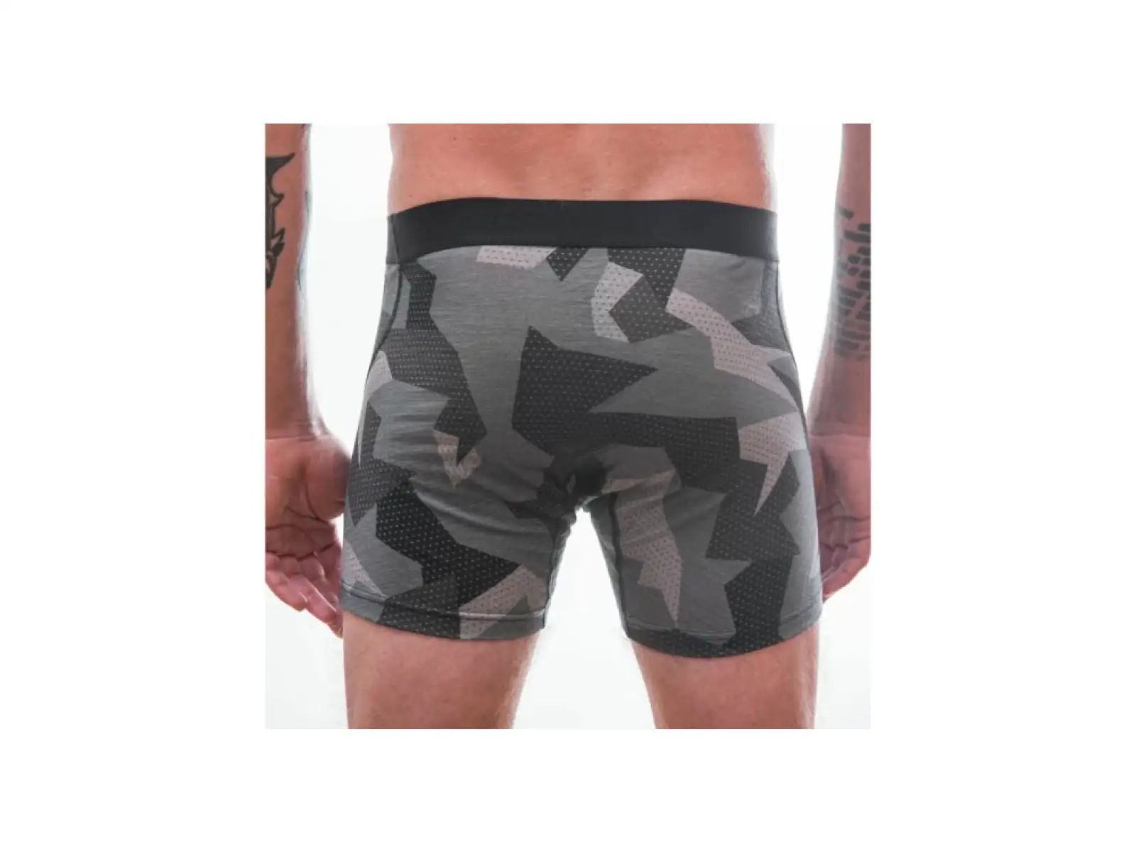Sensor Merino Impress men's thermal shorts black/Camo