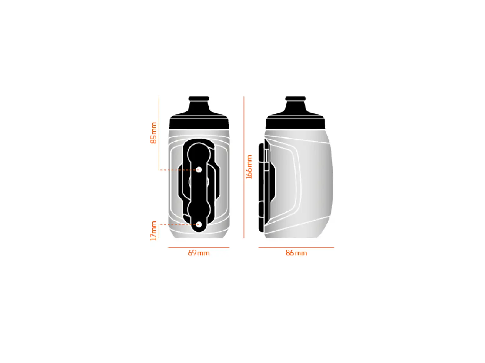 Fidlock Twist bottle set black 450 ml + frame base