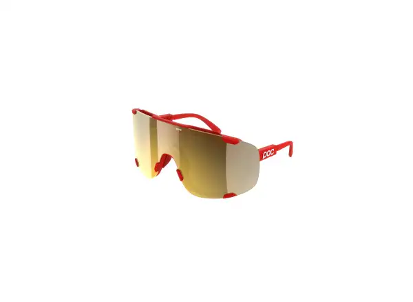 POC Devour + sunglasses Prismane Red/Clarity Road/Partly Sunny Gold