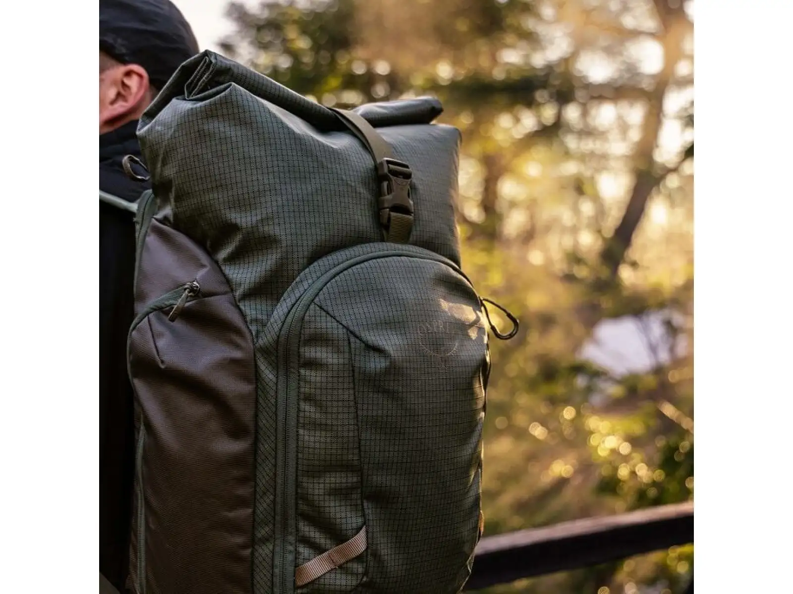 In stock New Osprey Transporter Roll Top backpack Pine Leaf