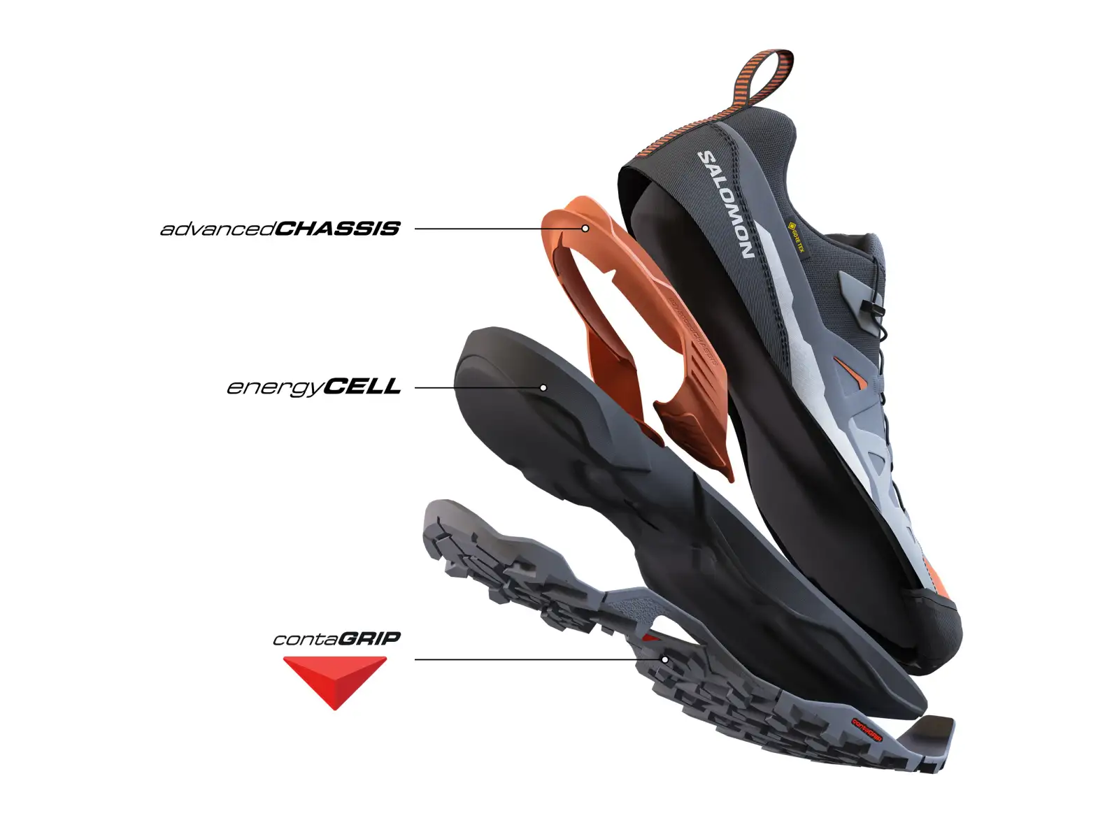 Salomon X Ultra 360 GTX men's hiking shoes Carbon/India Ink/Deep Dive
