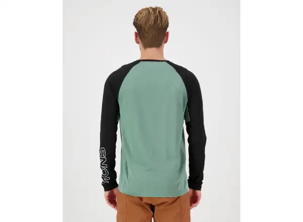 Mons Royale Tarn Merino men's long sleeve T-shirt Cypress / Black / Thyme