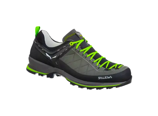 Salewa Mountain Trainer 2 Leather men's shoes Smoked/Fluo Green
