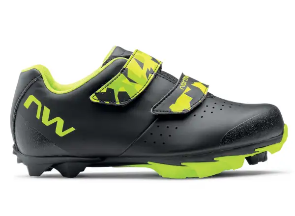 Northwave Origin Junior Shoes Kids Black/Yellow Fluo