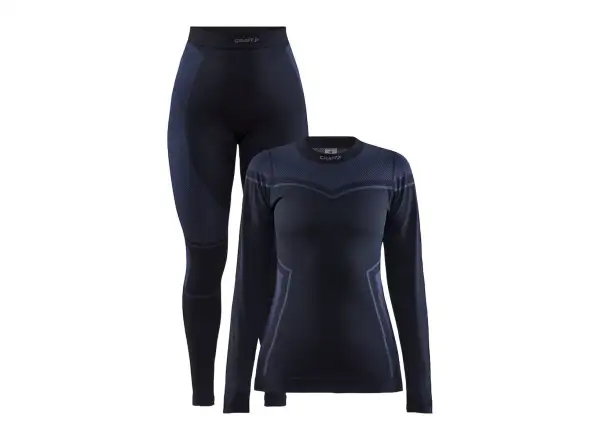 Craft Core Dry Fuseknit women's set long sleeve shirt+pants black
