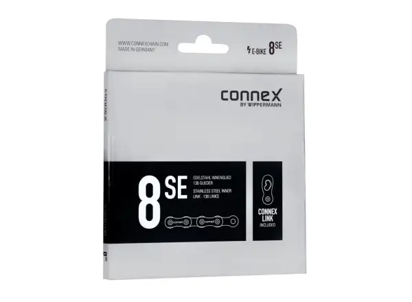 Connex 8sE silver chain for E-BIKE 136 links