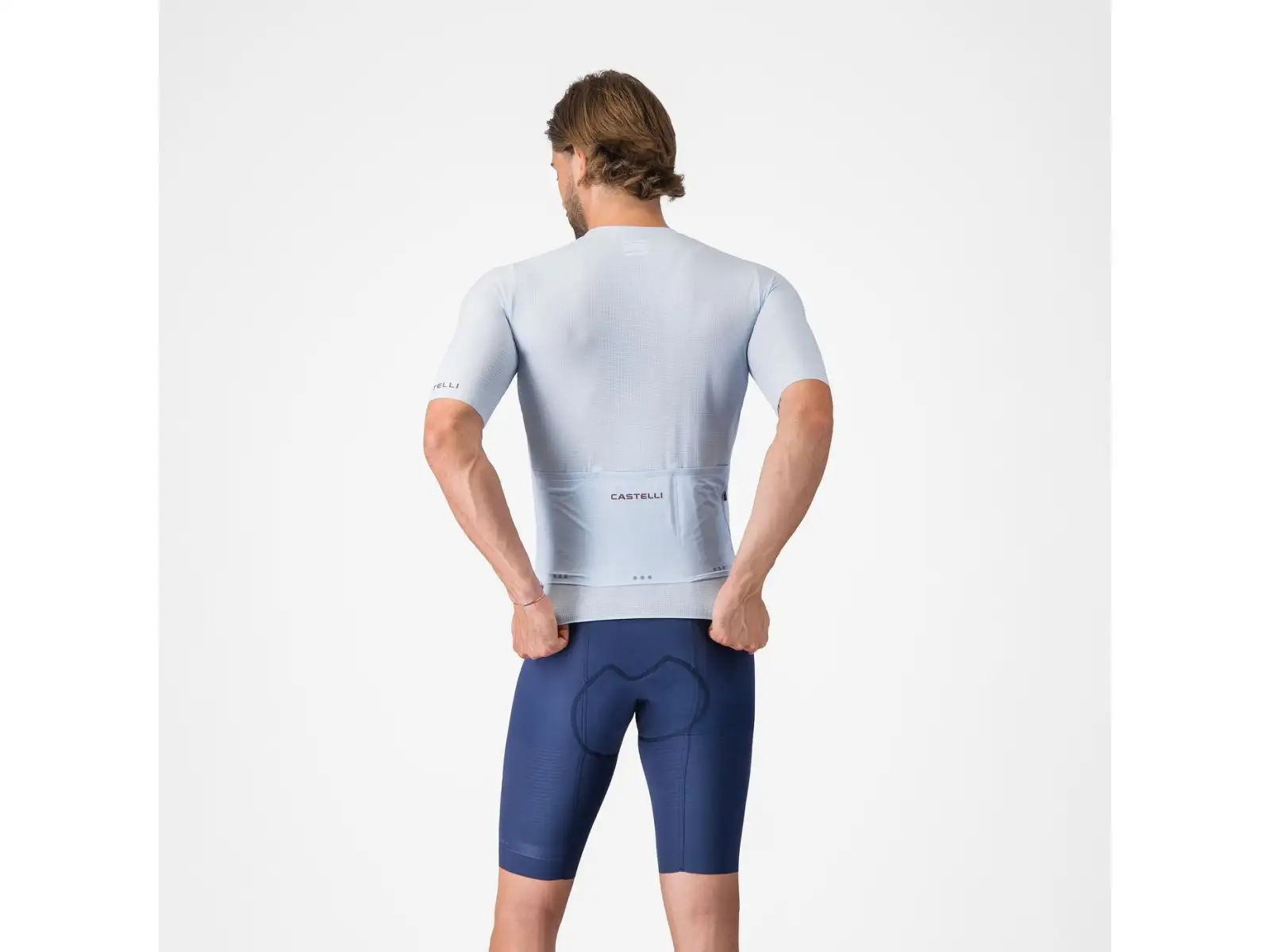 Castelli Premio Evo men's bib shorts with chamois Belgian blue
