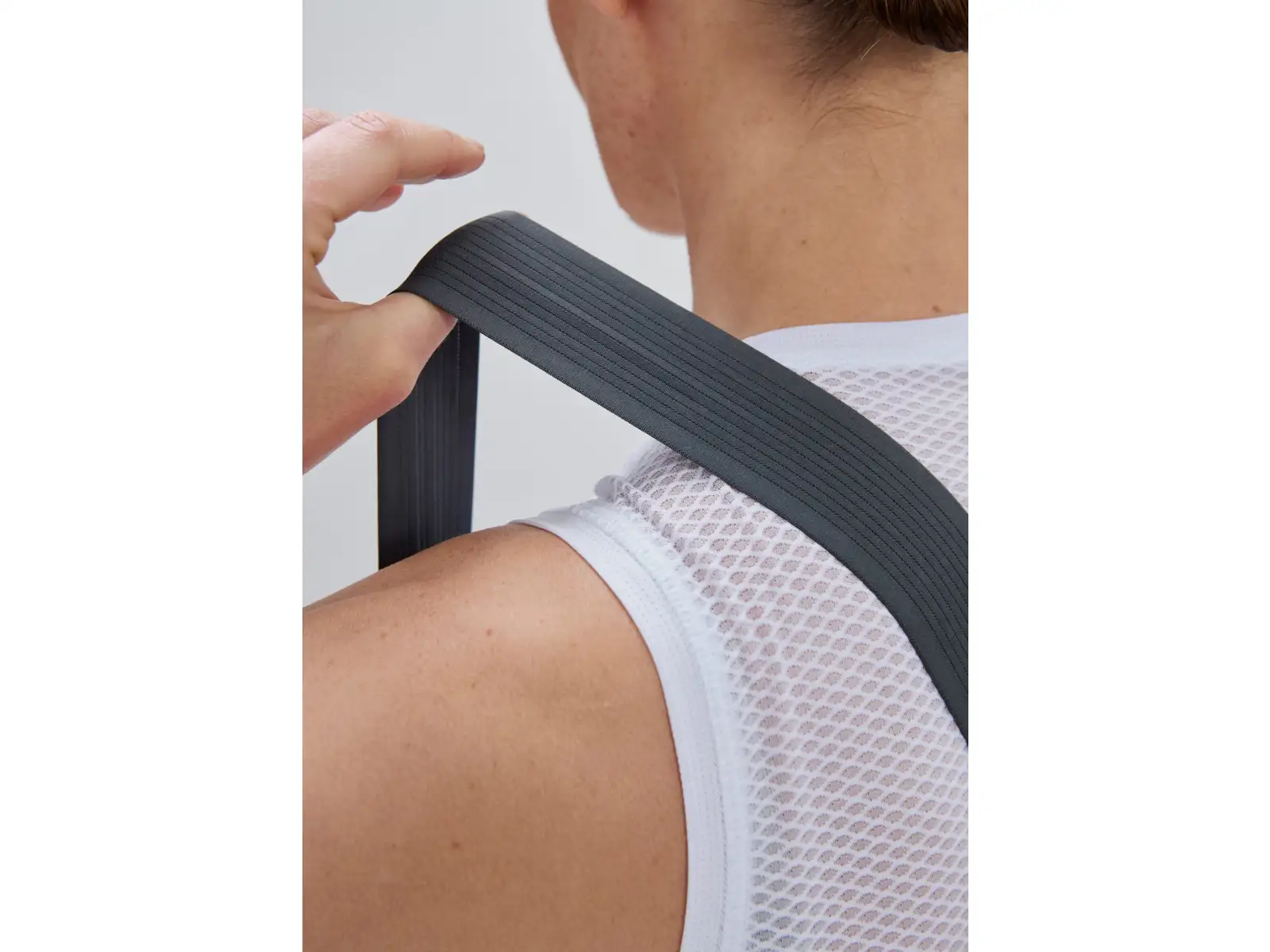 POC Raceday women's shorts with pad and bib Sylvanite Grey
