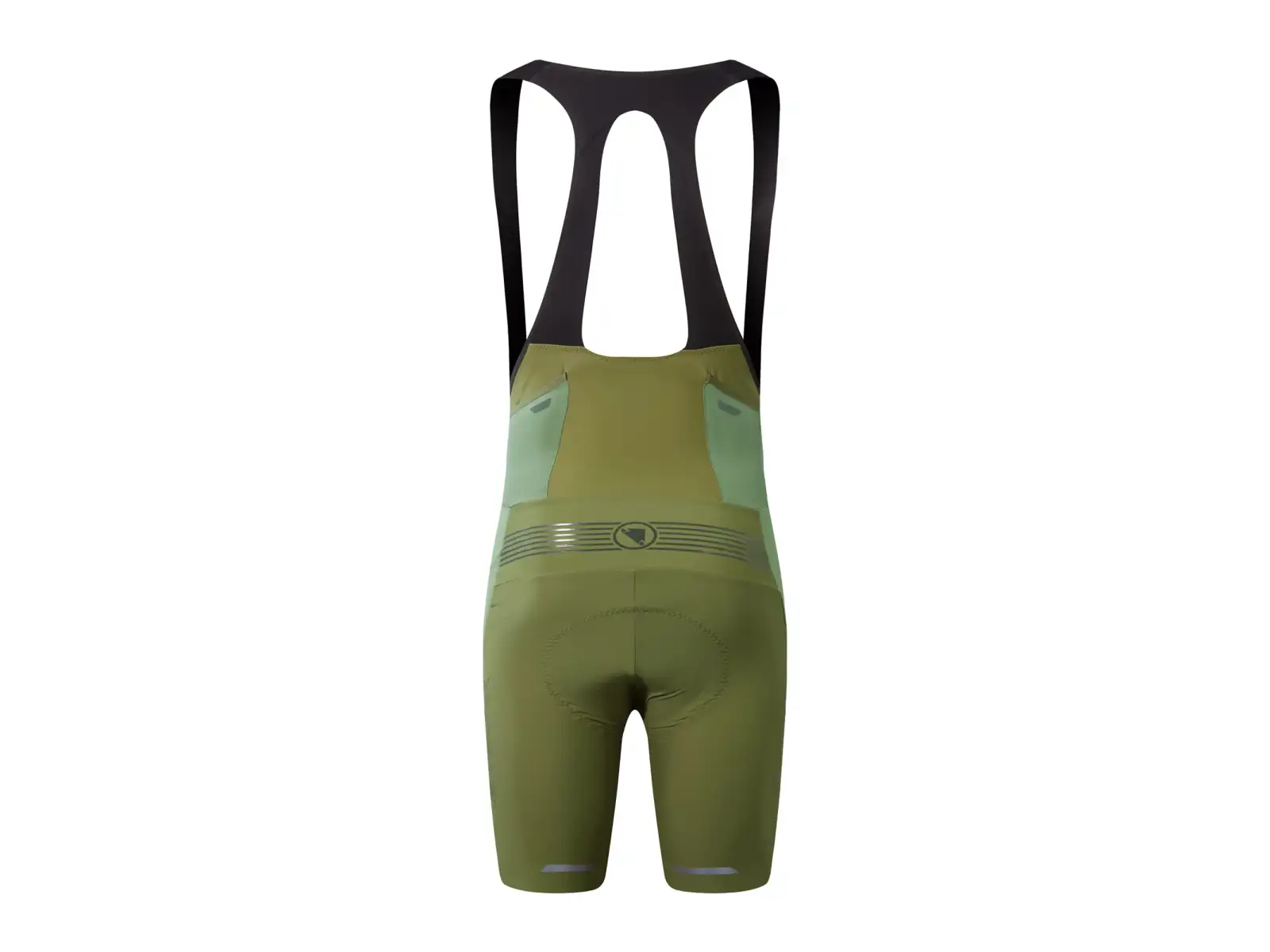 Endura GV500 Reiver men's bib shorts with pad Olive Green
