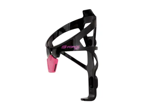 Force Pat bottle cage glossy black/pink
