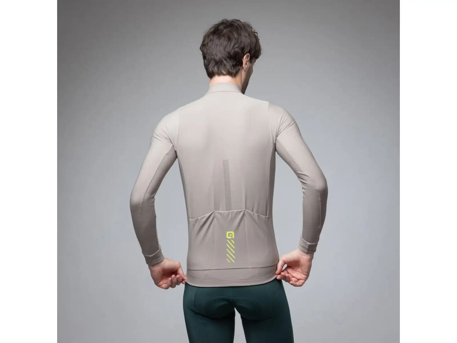 Alé Pragma Fondo 3.0 men's insulated jersey long sleeve Rope Grey