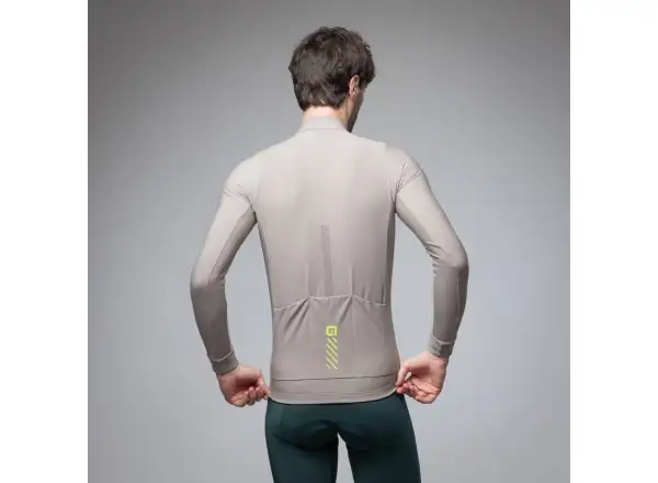 Alé Pragma Fondo 3.0 men's insulated jersey long sleeve Rope Grey