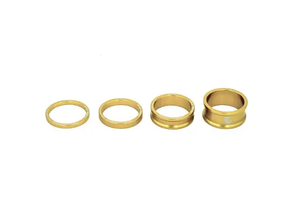 Wolf Tooth set of spacers 3,5,10,15 mm for stem 1 1/8" gold
