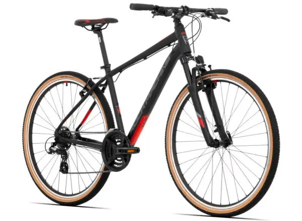 Rock Machine CrossRide 100 matte black/dark grey/brick red trekking bike